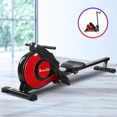 MagnaRow Cardio Rower showcasing the Everfit Magnetic Flywheel Rowing Machine in a bright indoor setting.