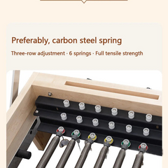 Foldable Pilates Reformer – Oak Wood & PU Leather, 228cm, SGS/CE/ISO Certified, Home & Studio Core Bed