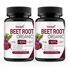 Organic Beetroot Capsules with Black Pepper – Nitric Oxide, Blood Circulation & Blood Pressure Support