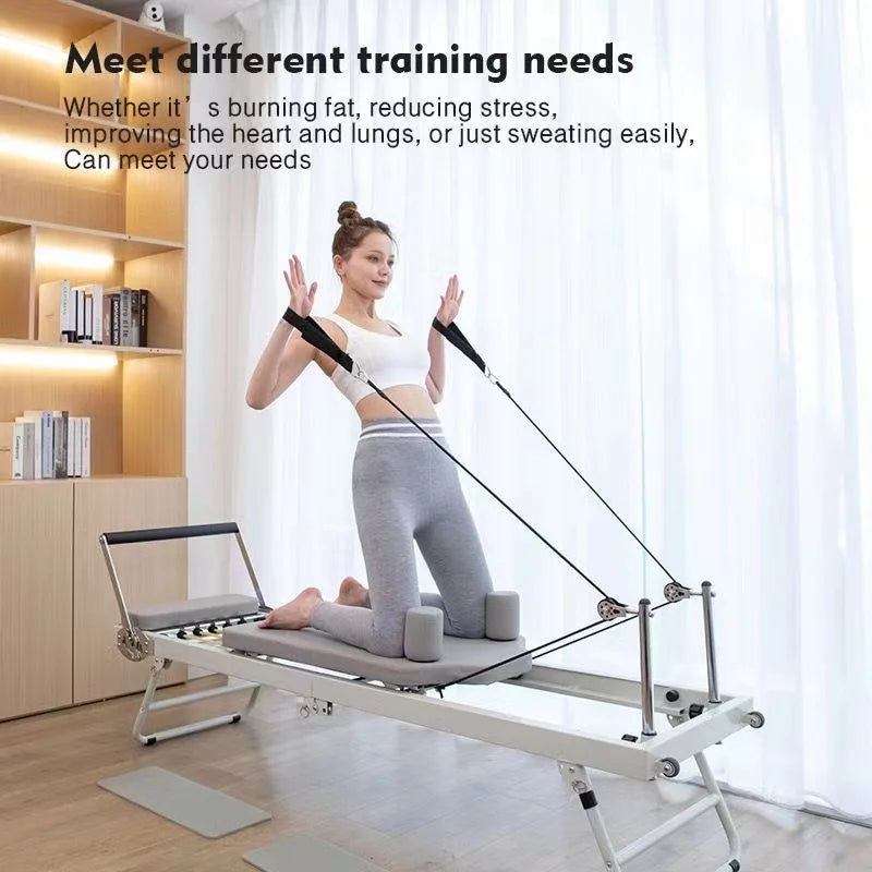 Pilates Reformer Home Gym – Full Body Yoga Bed Fitness Machine (250KG Capacity)