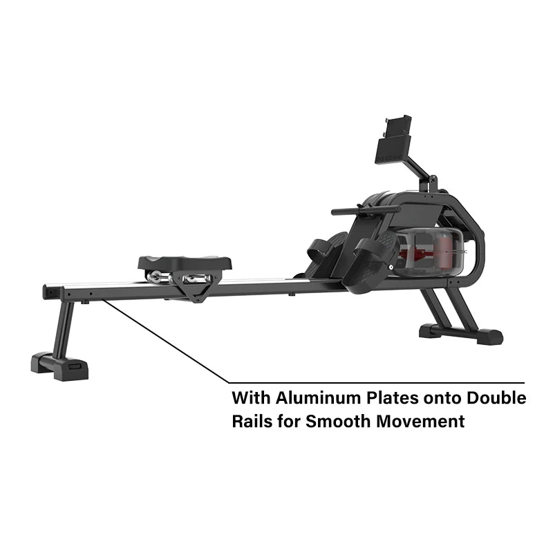 Water & Electric System Rowing Machine LCD Display Metal Home Use Fitness Equipment