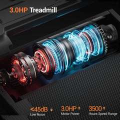 Foldable Treadmill with 15% Incline, 3.0 HP Motor, 12 km/h Speed & LED Display — 300 lb Capacity