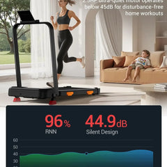 Foldable Walking Pad Treadmill with 15% Incline & 2.5HP Motor | 300 LBS Capacity
