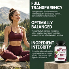 Organic Beetroot Capsules with Black Pepper – Nitric Oxide, Blood Circulation & Blood Pressure Support