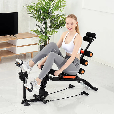 Six in one multifunctional abdominal machine, waist support, sit ups, abdominal exercise equipment, home fitness roll up chair