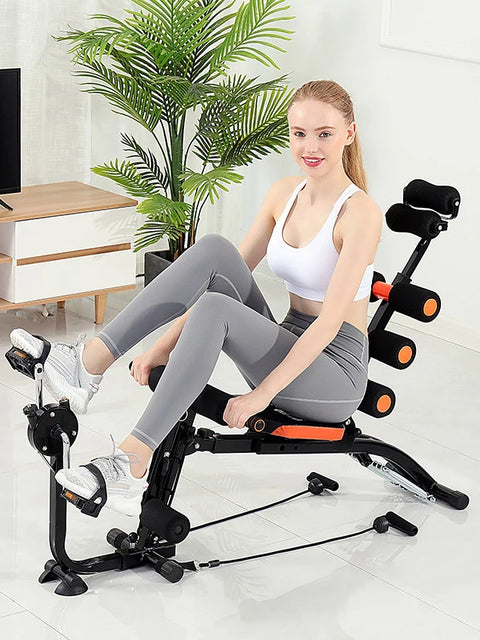 Six in one multifunctional abdominal machine, waist support, sit ups, abdominal exercise equipment, home fitness roll up chair