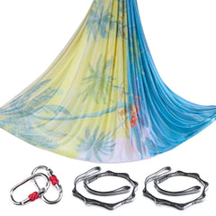 Aerial Yoga Hammock Silk Set – 4m x 2.8m, 1000kg Capacity, 40D Nylon with Carabiners & Daisy Chain, 28 Colors