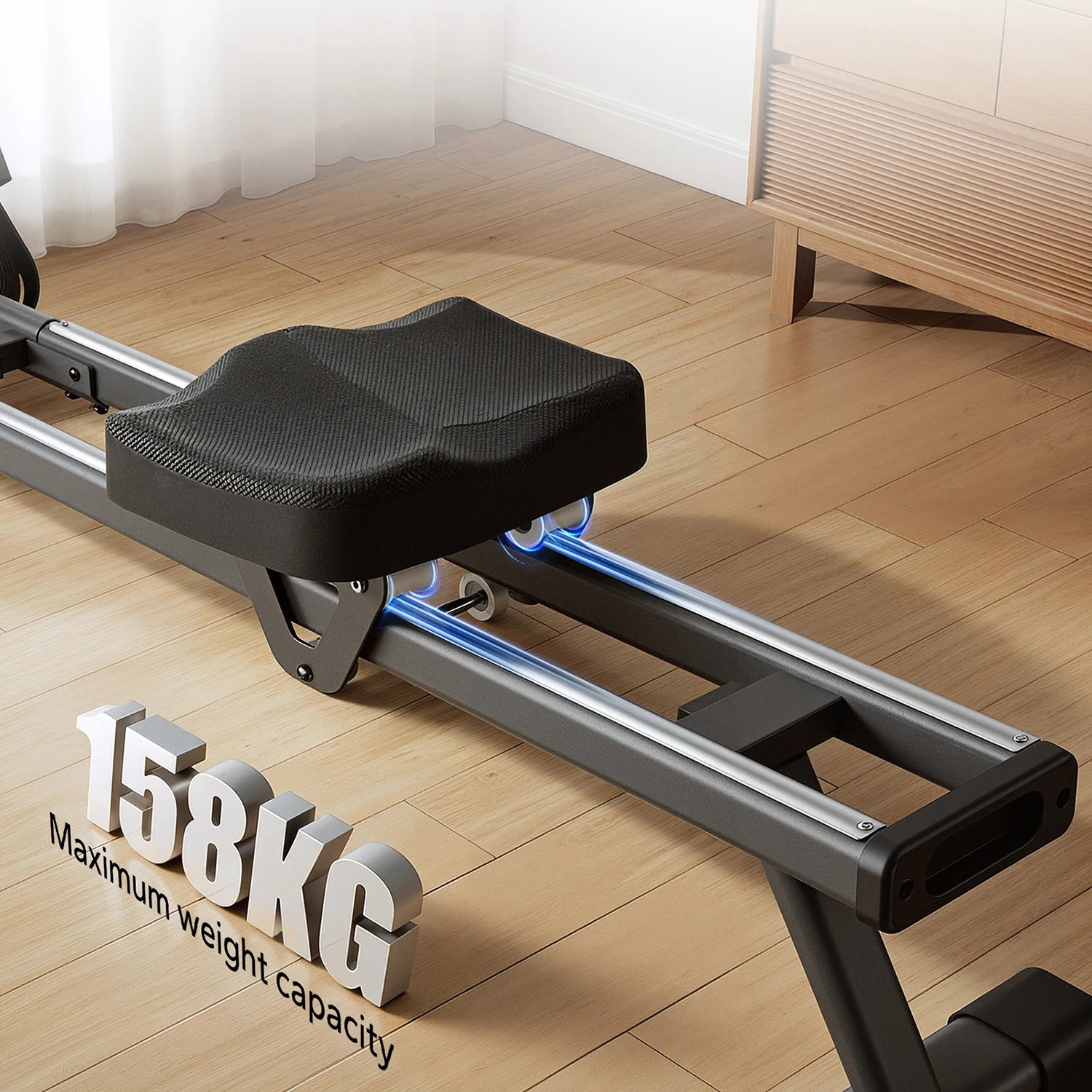MagneticRower Cardio Rower Flywheel Rowing Machine with LCD Display