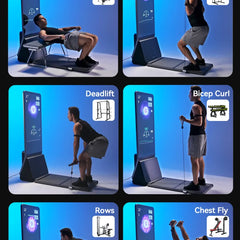 AEKE Integrated Wellness Design Statement 43" Smart Home Gym Fitness Mirror with Touch Screen Wi-Fi Connected Training