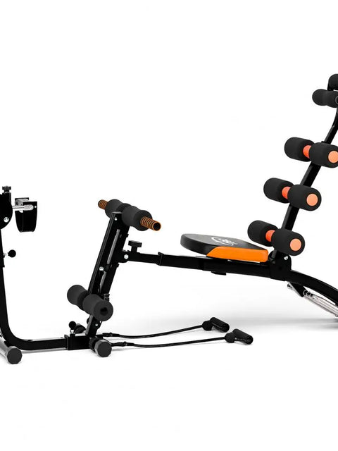 Adjustable AB Workout Bench – Multi-Function Home Gym Ab Crunch Machine with Resistance Bands & Leg Developer