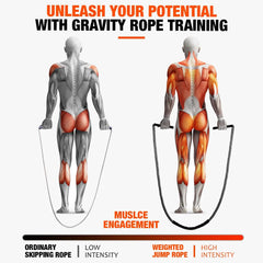 Heavy Weighted Jump Rope for Men, Women & Kids – Home Gym Skipping Rope for Boxing & Cardio