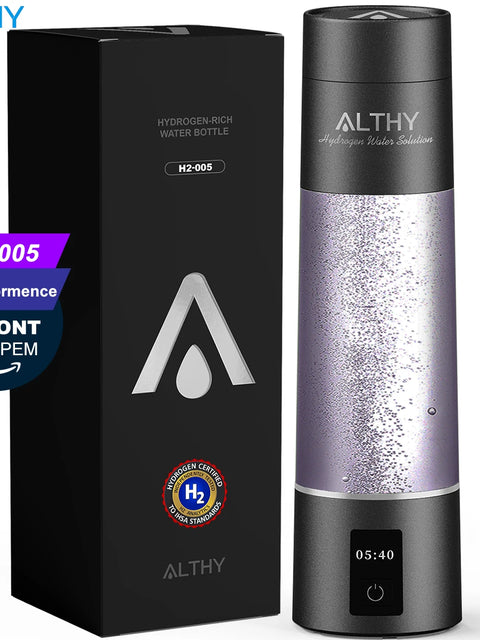 Performance Molecular Hydrogen Water Generator Bottle DuPont SPE&PEM Dual Chamber lonizer + Charging&Time Display