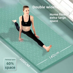 Large TPE Yoga Mat | 2M x 1.4M Non-Slip Thick Mat for Yoga, Gymnastics & Jump Rope Training