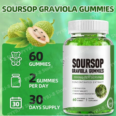 Soursop Gummies with Graviola Leaf & Fruit Extract – Immune System & Digestive Health Support