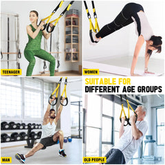 Resistance Bands Set with Handles – Door Anchor, Adjustable Straps & Carabiners for Home Gym Workout, Men & Women