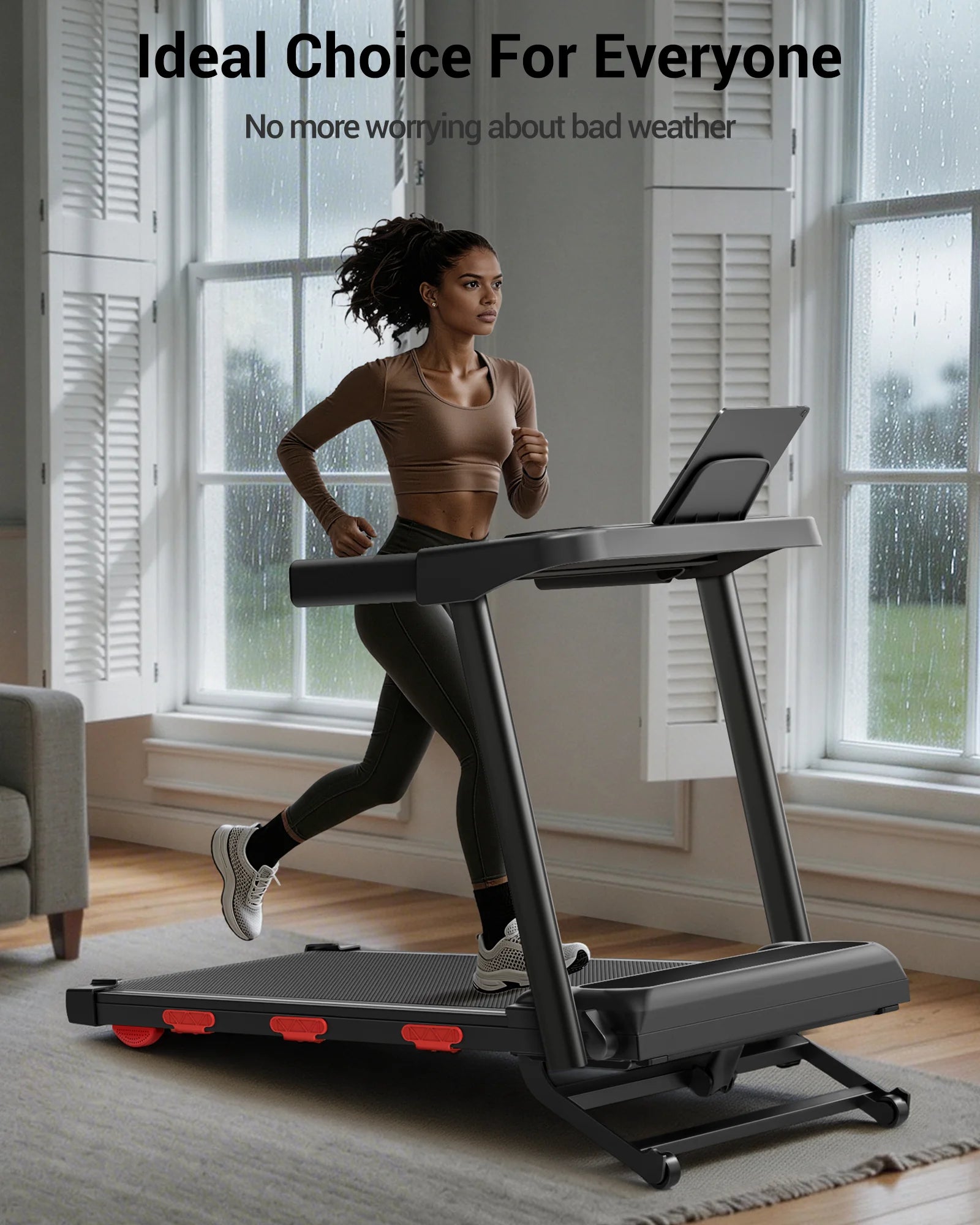 ROBORE SF60 Auto Incline Folding Treadmill | 15% Incline, 3HP, 300LBS Capacity for Home Use