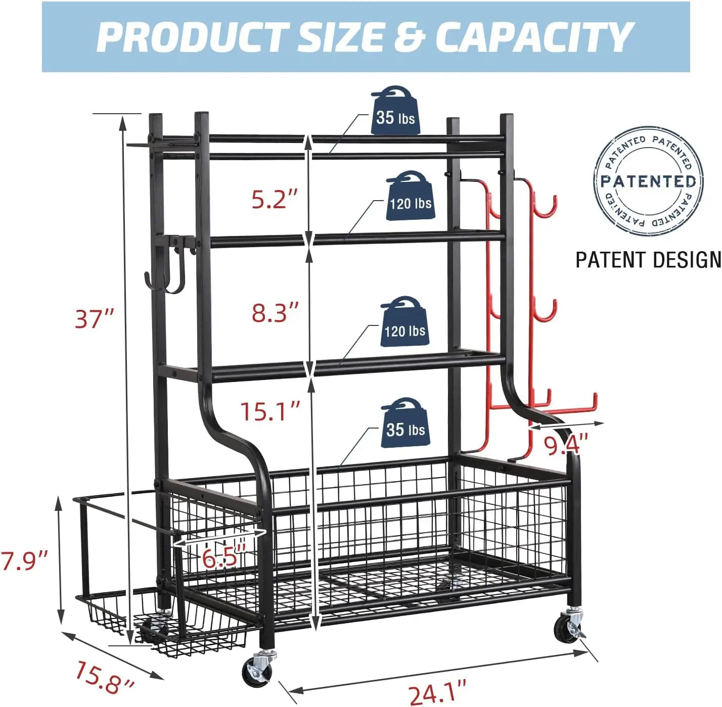 Dumbbell Rack with Wheels – Heavy Duty 3-Tier Home Gym Storage | Cipher Athletics