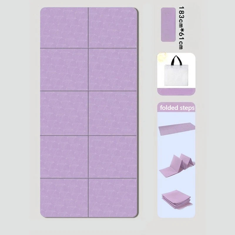 Extra Thick Foldable Yoga Mat | 6mm Non-Slip TPE for Yoga, Pilates & Home Fitness