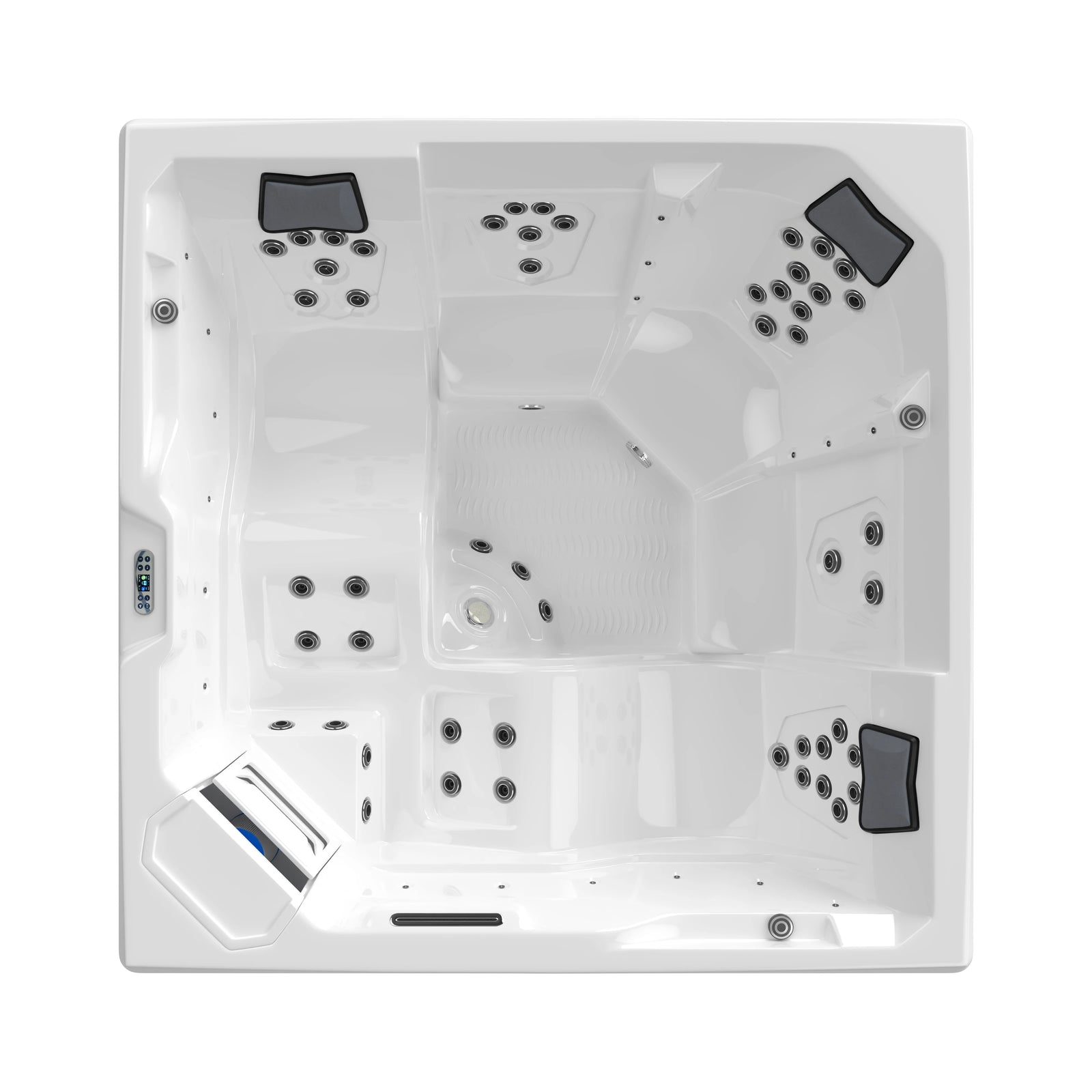 Freestanding Acrylic Hot Tub Spa – 3 Person Outdoor Jacuzzi with 35 Massage Jets & Balboa System