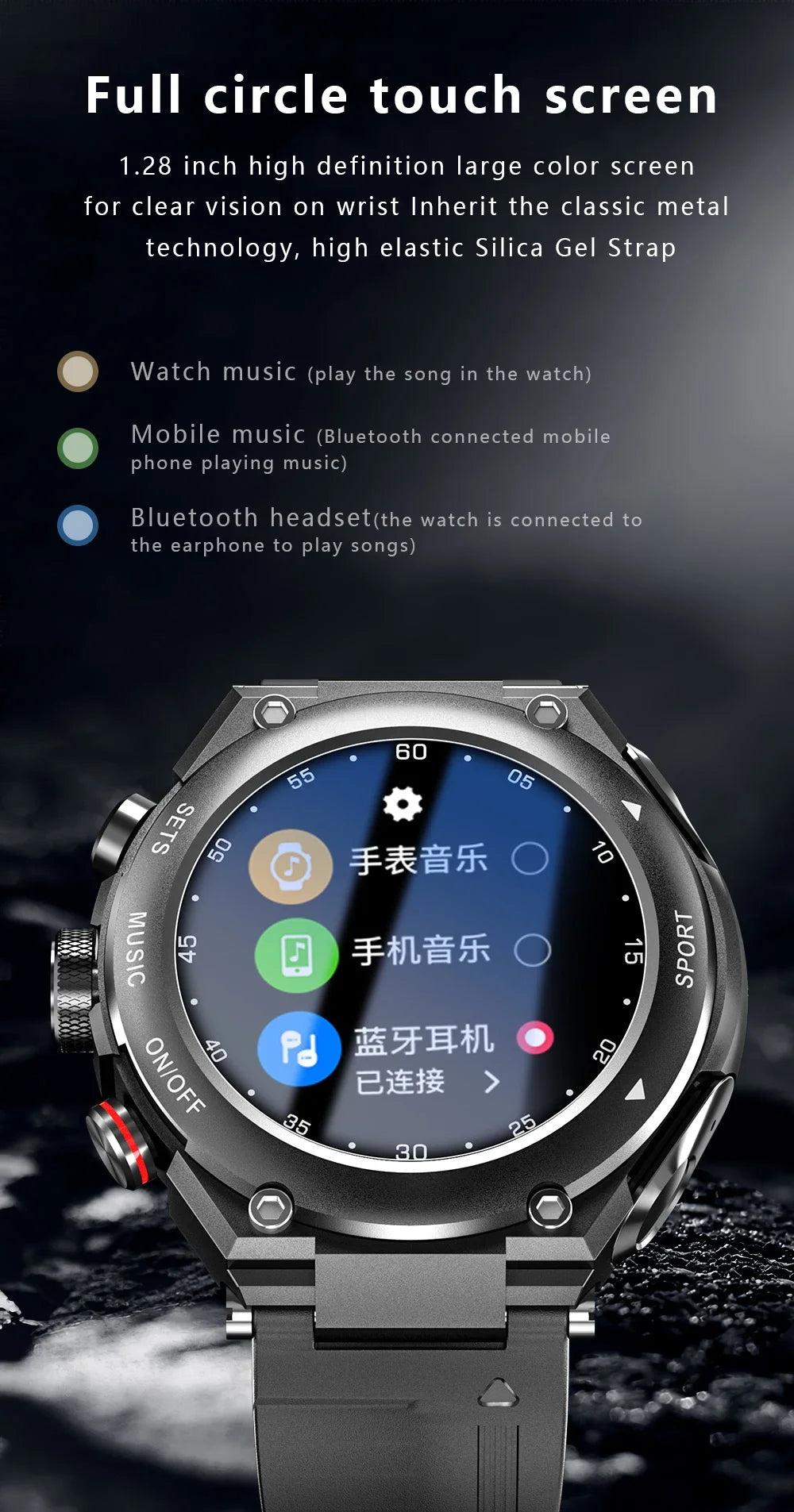 New T92 Smart Watch 2-in-1 TWS Bluetooth Headset Dial Call Local Music Heart Rate Blood Pressure