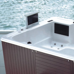 Outdoor Hot Tub Swim Spa – Acrylic Massage Pool with Jets, LED Lights & Ozone System