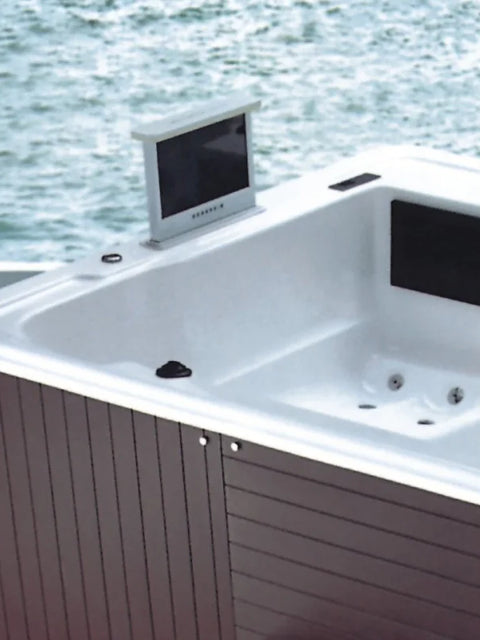 Outdoor Hot Tub Swim Spa – Acrylic Massage Pool with Jets, LED Lights & Ozone System