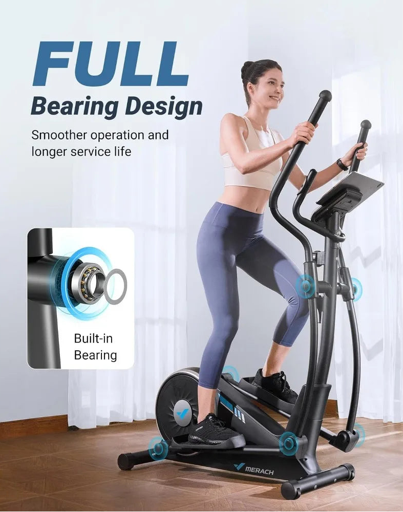 Elliptical Machine – Hyper-Quiet 16-Level Resistance, 350 LB Capacity | Cipher Athletics