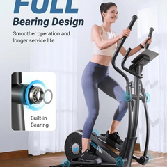 Elliptical Machine – Hyper-Quiet 16-Level Resistance, 350 LB Capacity | Cipher Athletics