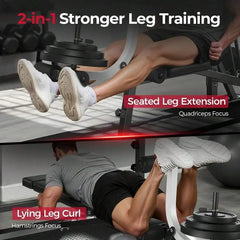 Adjustable Weight Bench with Bench Press Rack, Leg Extension & Curl – Home Gym | Cipher Athletics