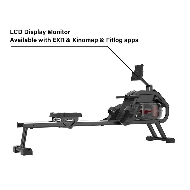 Water & Electric System Rowing Machine LCD Display Metal Home Use Fitness Equipment