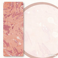 Suede Printed Natural Rubber Yoga Mat | 1.5mm Ultra-Thin, Non-Slip & Foldable for Travel & Studio