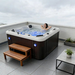 Outdoor Hot Tub Jacuzzi 7-Person – 121 Jets, Balboa Control, LED & Ozone System Included
