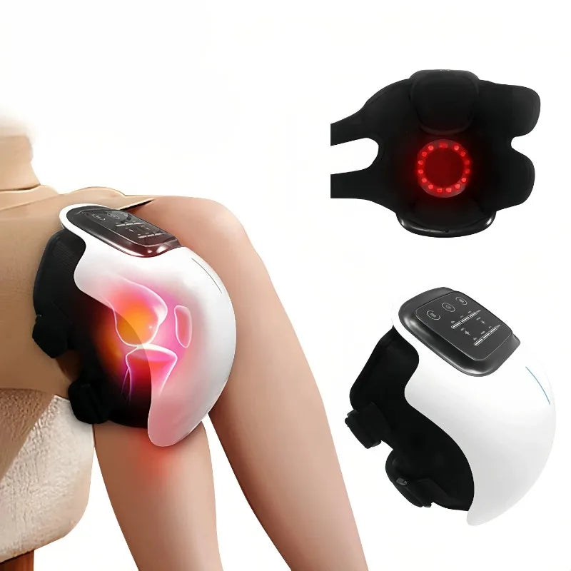 Cordless Knee Massager with Red Light & Vibration | Joint, Elbow & Shoulder Relief