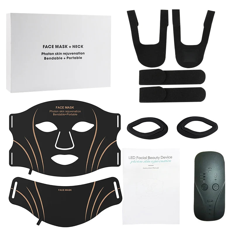 7-Color LED Face & Neck Mask Set | Photon Therapy for Skin Rejuvenation & Repair
