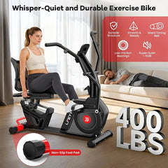 Recumbent Exercise Bike with Arm Exerciser – 16-Level Magnetic Resistance | Cipher Athletics