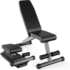 Adjustable Foldable Weight Bench – 5-in-1 Flat/Incline/Decline for Home Gym, 800 lb Capacity