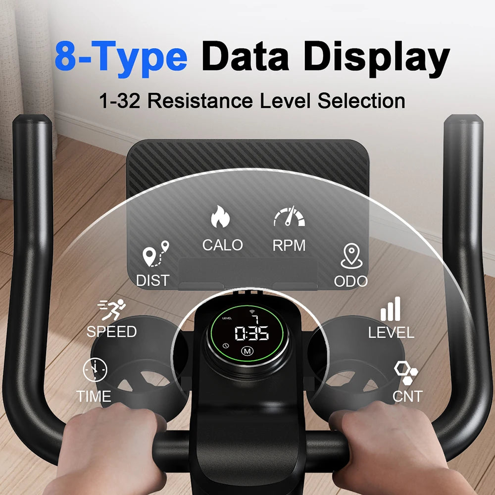 Superun S1 Indoor Cycling Bike | 32-Level Magnetic Resistance, Bluetooth & LCD Display