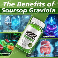 Soursop Gummies with Graviola Leaf & Fruit Extract – Immune System & Digestive Health Support