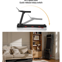 ROBORE SF60 Auto Incline Folding Treadmill | 15% Incline, 3HP, 300LBS Capacity for Home Use