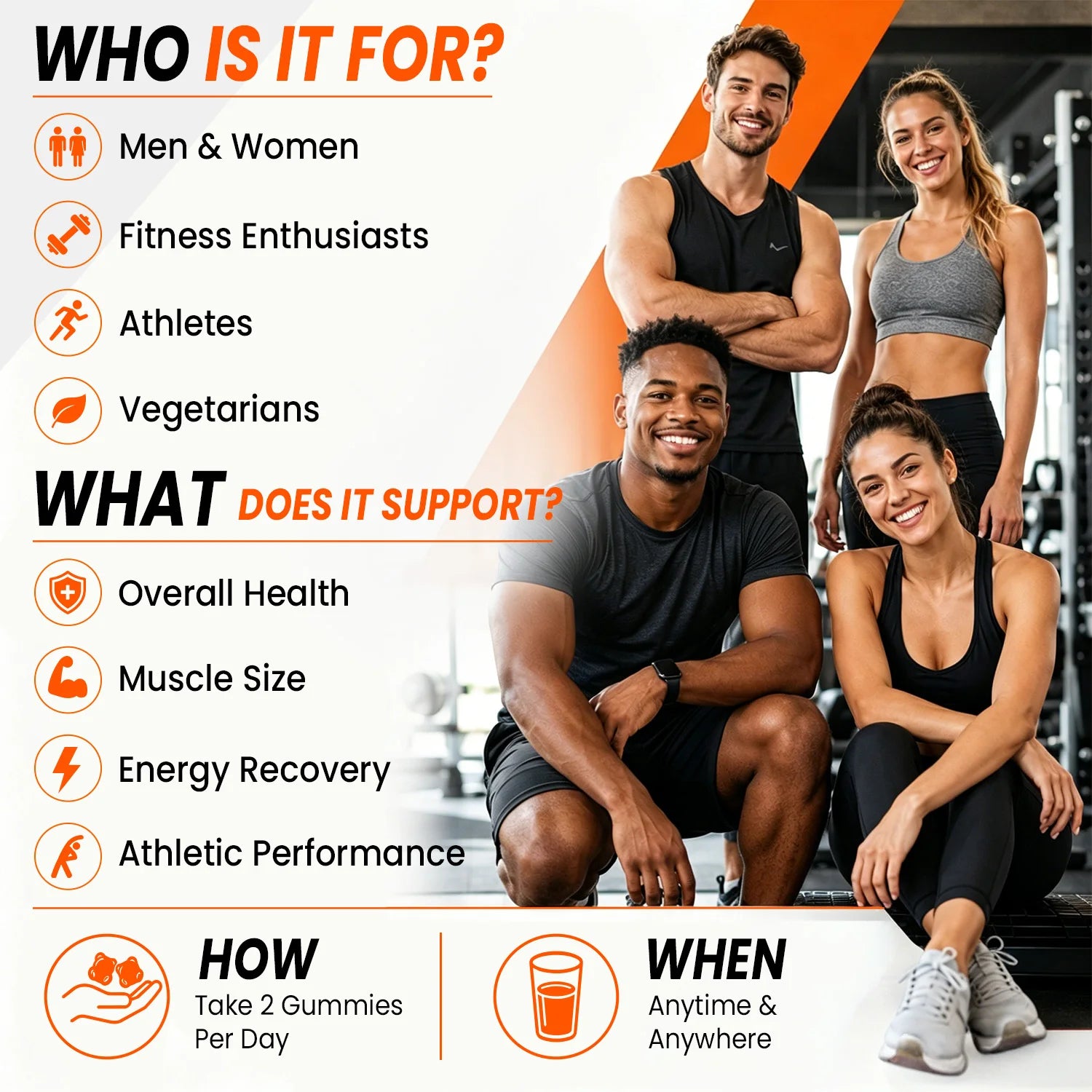 Creatine Monohydrate Gummies 4500mg – Muscle Growth, Strength, Energy & Athletic Performance