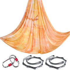 Aerial Yoga Hammock Silk Set – 4m x 2.8m, 1000kg Capacity, 40D Nylon with Carabiners & Daisy Chain, 28 Colors