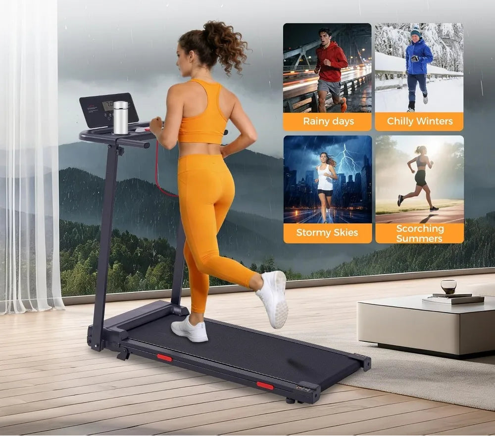 Portable Folding Walking Pad Treadmill | 3.5HP Motor | 0.6–10 MPH | 12 Workout Modes | Home Gym