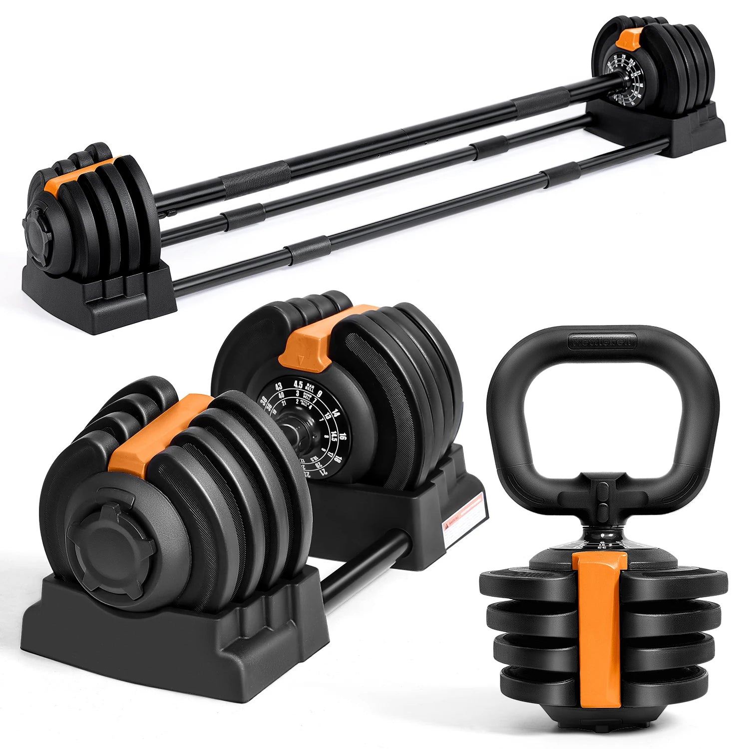 KERDOM 1-Sec Fast Adjustable Dumbbell 1pc