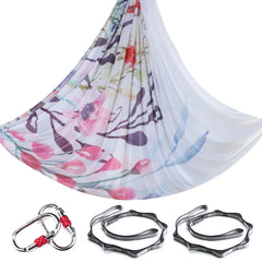 Aerial Yoga Hammock Silk Set – 4m x 2.8m, 1000kg Capacity, 40D Nylon with Carabiners & Daisy Chain, 28 Colors