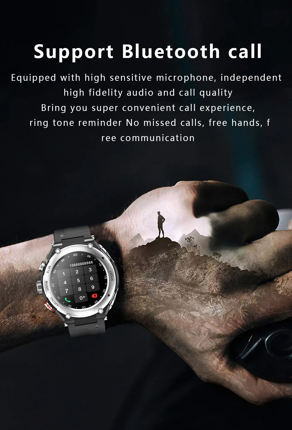 New T92 Smart Watch 2-in-1 TWS Bluetooth Headset Dial Call Local Music Heart Rate Blood Pressure