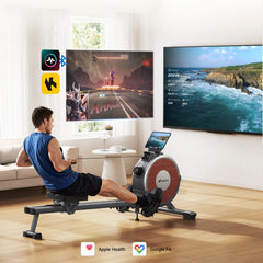 MagneticRower Cardio Rower Flywheel Rowing Machine with LCD Display