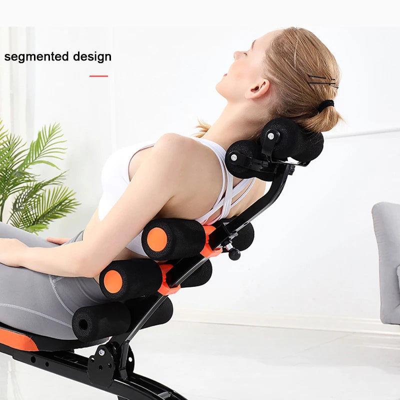 Six in one multifunctional abdominal machine, waist support, sit ups, abdominal exercise equipment, home fitness roll up chair