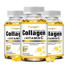 Hydrolyzed Collagen Supplement with Vitamin C & Biotin – Skin Elasticity, Hair, Nails & Bone Support