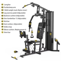 148LB Home Gym Cable Machine – Full Body Strength Training Equipment | Cipher Athletics