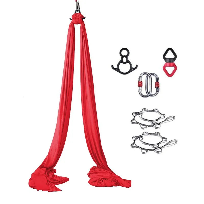 Aerial Yoga Silk Hammock – 8 Meter Satin Yoga Swing Set, 2.8m Wide, Anti-Gravity Inversion Tool, 15 Colors